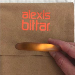 Alexis Bittar tapered gold bangle bracelet